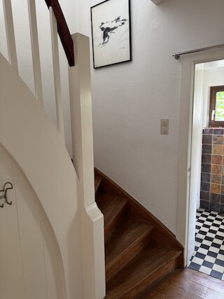 originale Holztreppe