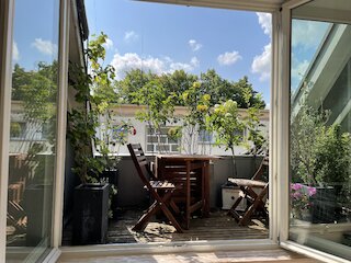 Loggia, Erweiterung der Küche, Blick bis zur Elphie